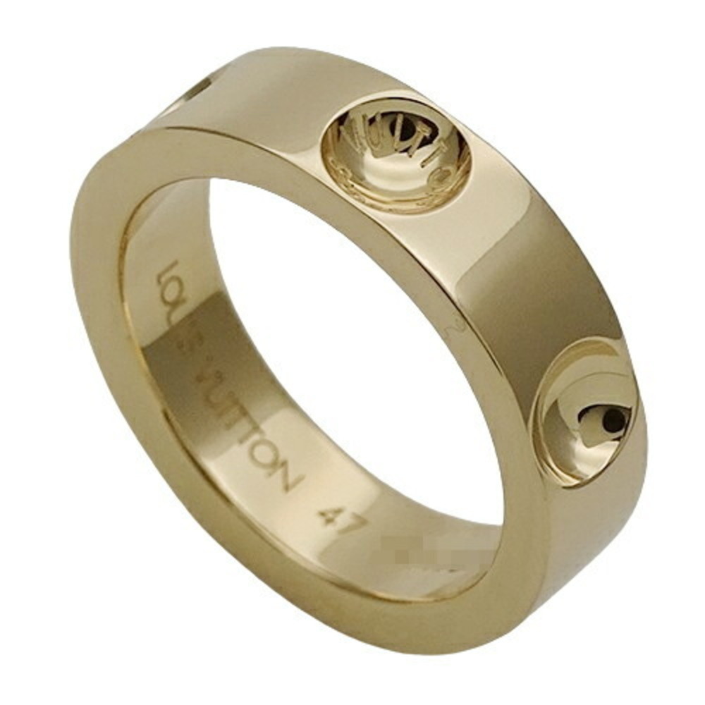 LOUIS VUITTON 750YG Petite Bourg Empreinte Ring Yellow Gold #47 Polished - Picture 5 of 11